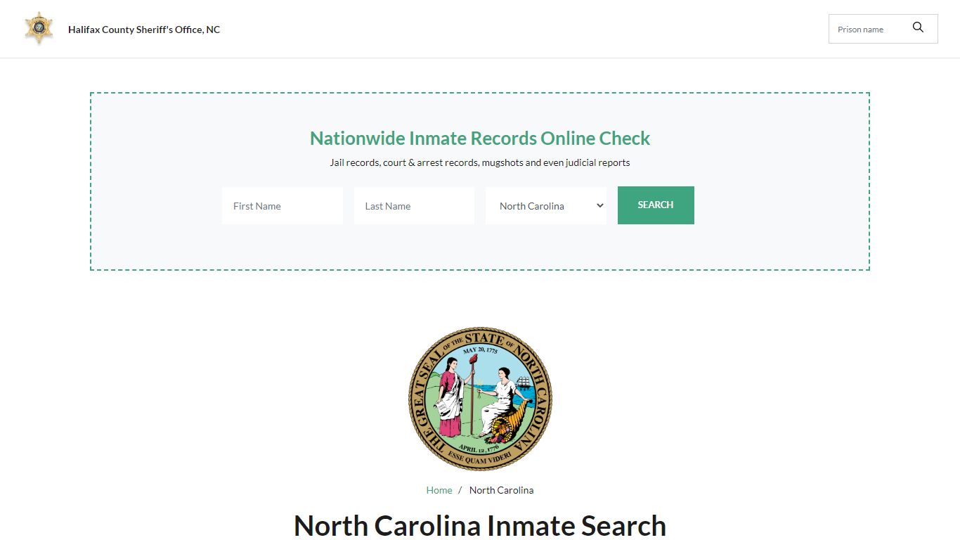 North Carolina Inmate Search - Halifax County Sheriff's Office, NC